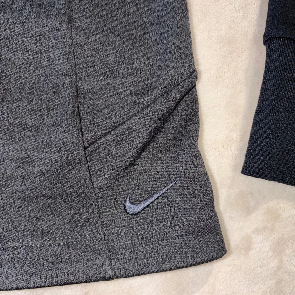 Nike Golf Womens Dri-FIT 1/2 Zip Pullover Grey Black Conqueror HealthEquity L